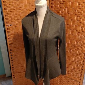 Liz Claiborne Charcoal Knit Cardigan
